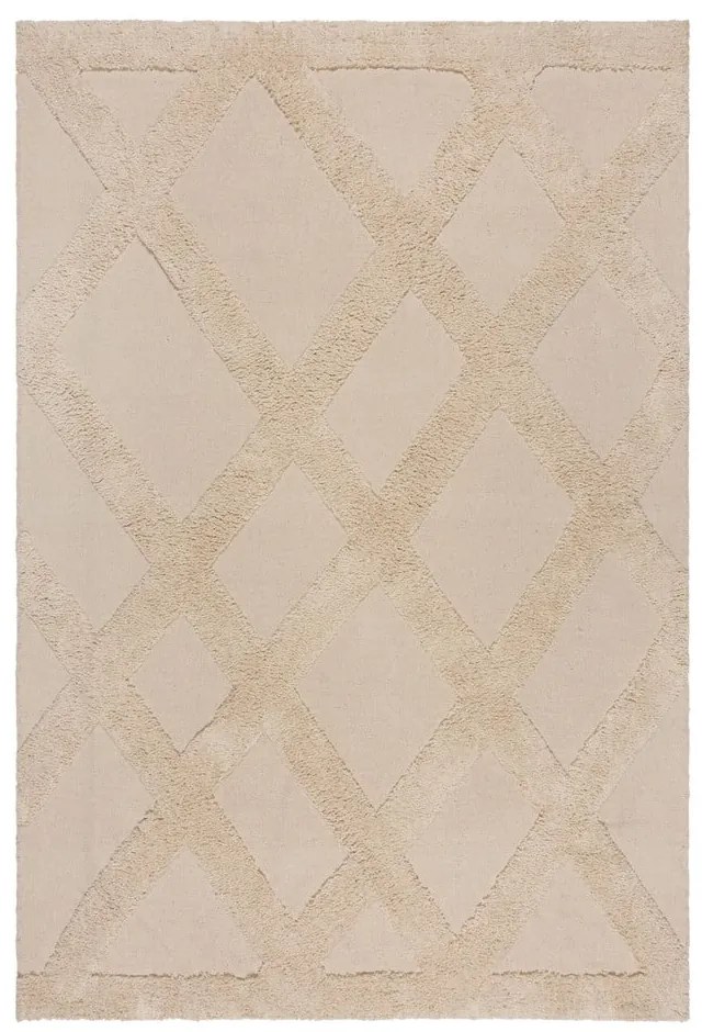 Bézs pamut szőnyeg 160x230 cm Tessa Diamond – Flair Rugs