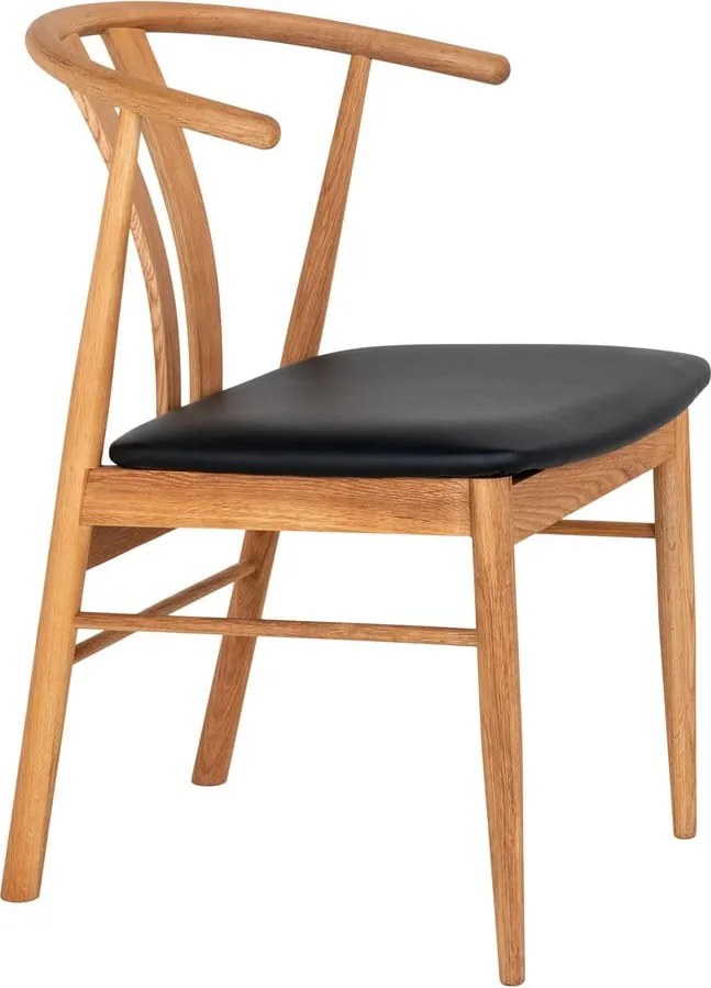 Fekete-natúr színű bőrutánzat étkezőszék Artenara – House Nordic