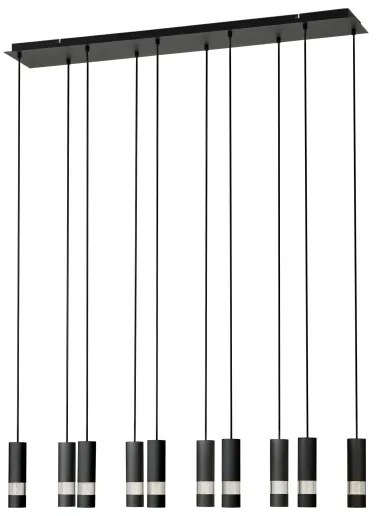 Eglo 39707 - LED Csillár zsinóron BERNABETA 10xGU10/4,6W/230V fekete