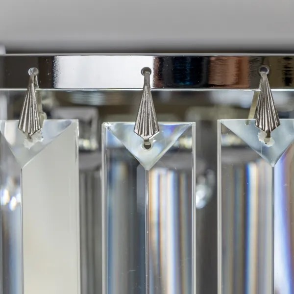 Brilagi - LED Fali kristály lámpa MOZART 2xE14/40W/230V fényezett króm