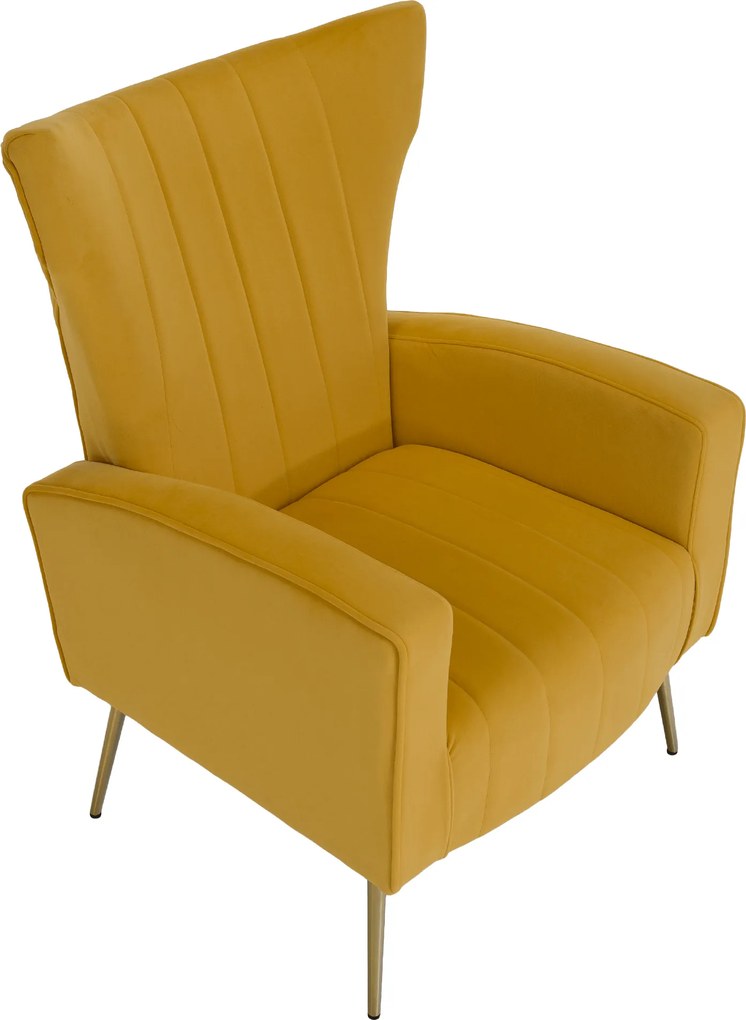 Relaxfotel, sárga Velvet szövet, BARET