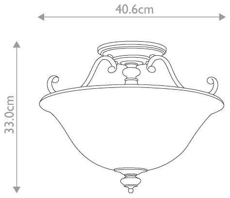 Hinkley HK-DUNHILL-SF - Felületre szerelhető csillár DUNHILL 2xE27/100W/230V