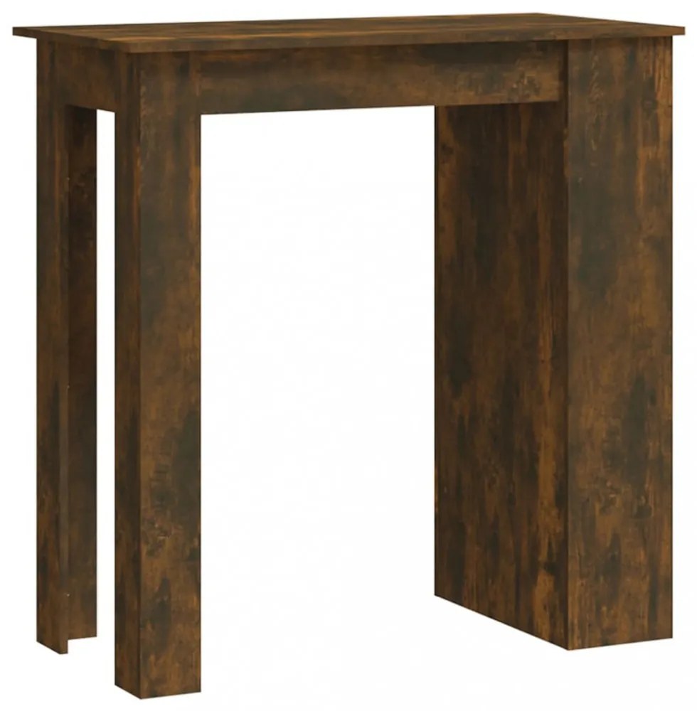 füstös tölgy színű bárasztal tárolópolccal 102 x 50 x 103,5 cm