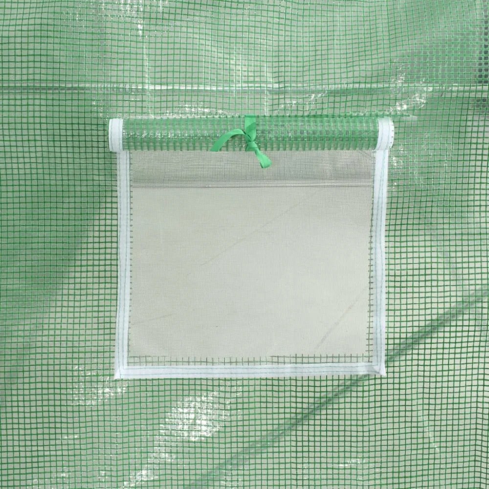 zöld acélvázas melegház 72 m² 18 x 4 x 2 m