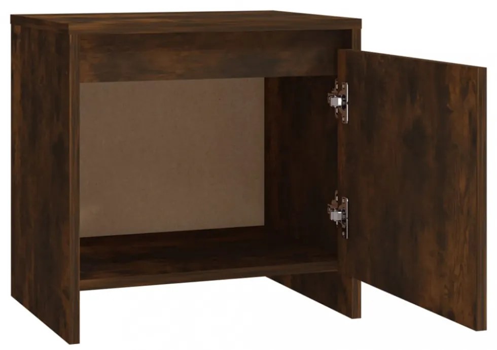 füstös tölgy színű szerelt fa éjjeliszekrény 45x34x44 cm