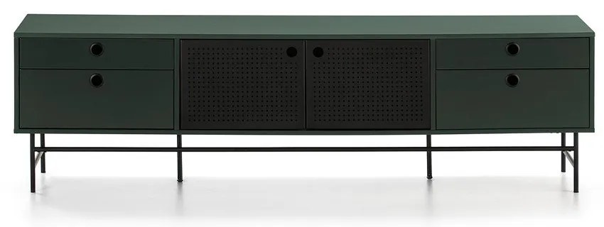 Punto fekete-zöld TV-állvány - Teulat