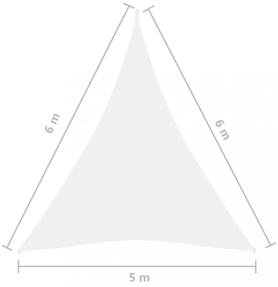 fehér háromszög alakú oxford szövet napvitorla 5 x 6 x 6 m