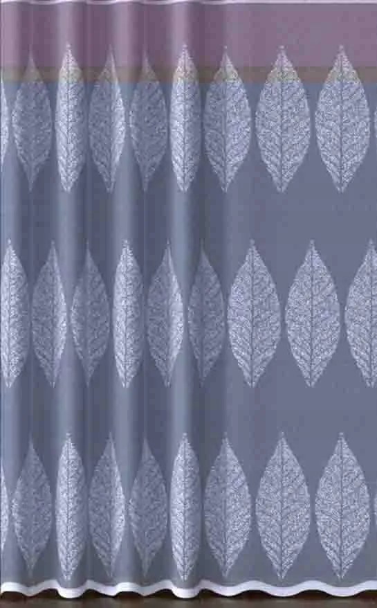 Mg Függöny jacquard 629/62 Levelek Fehér 250cm 0,5mb