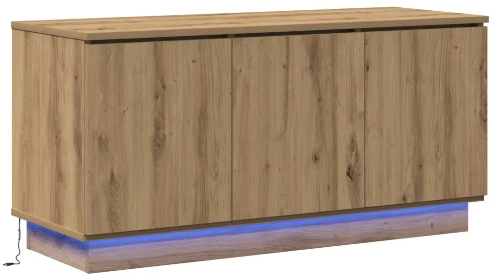 TV Szekrény Tölgyfa 100x38x49 cm Szerelt Fa