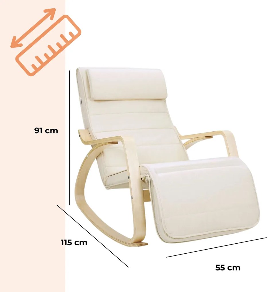 SWING hintaszék, teherbírás 150kg, 67x115x91cm, bézs Jurhan