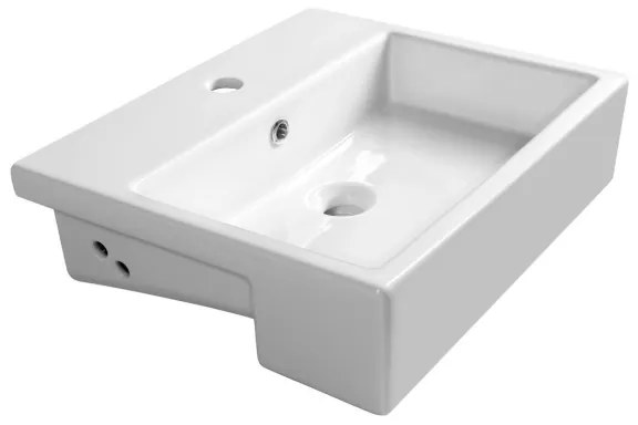 Isvea - Félbeépített mosdó PURITY 50x42 cm kerámia/fehér