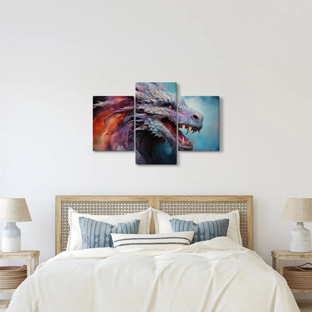 Kép - Egy sárkány illusztrációja (90x60 cm)