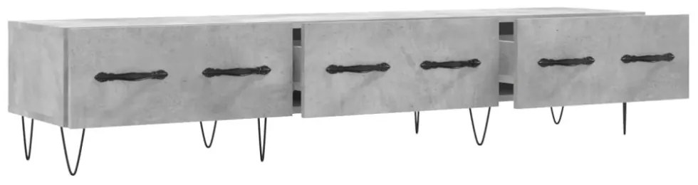 betonszürke szerelt fa TV-szekrény 150 x 36 x 50 cm