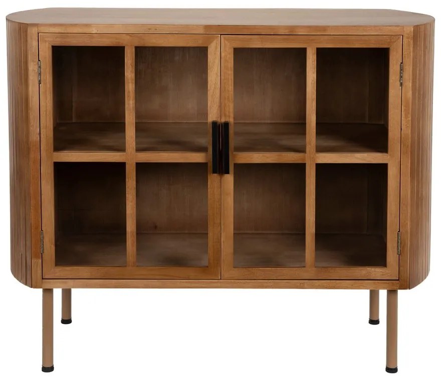 Natúr színű kaucsukfa tálalószekrény 100x80x38 cm Yaz – White Label