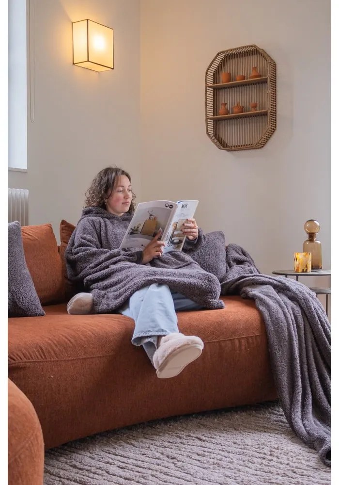 Szürke mikroplüss takaró 150x200 cm Cocoon – Tiseco Home Studio