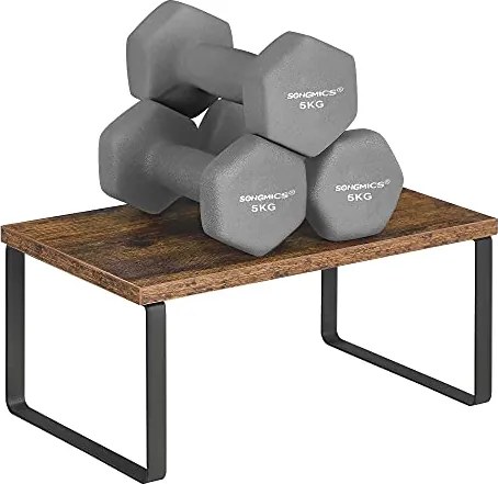 Fűszertartó, 2 darab szekrény polc rendező szett, fekete és rusztikus barna