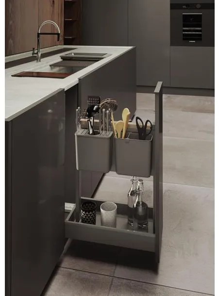 Konyhai fémrács, kiegészítő fiókra építhető szelektív tároló, Shéf fiók, 300mm szekrénybe SIGE 094C