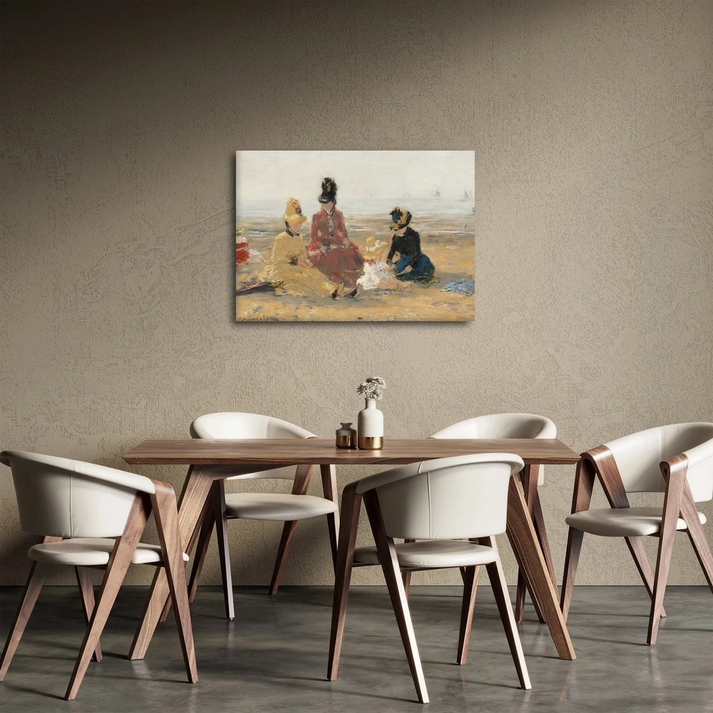 Kép - Eugène Boudin, On the Beach, Trouville, reprodukciók (70x50 cm)