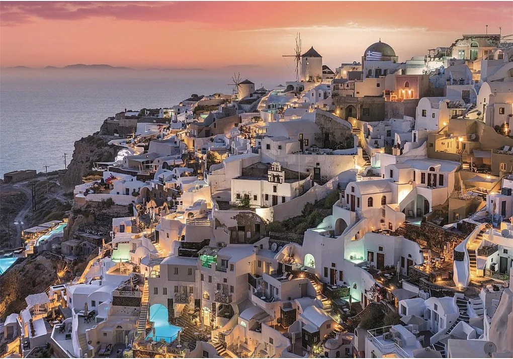 Görögország Santorini 1000 db-os Compact puzzle Clementoni