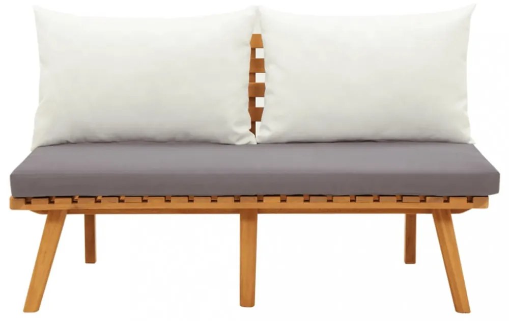 tömör akácfa kerti pad párnákkal 115 cm