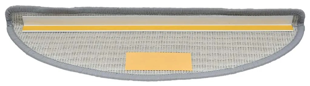 30 db szürke lépcsőszőnyeg 56x17x3 cm