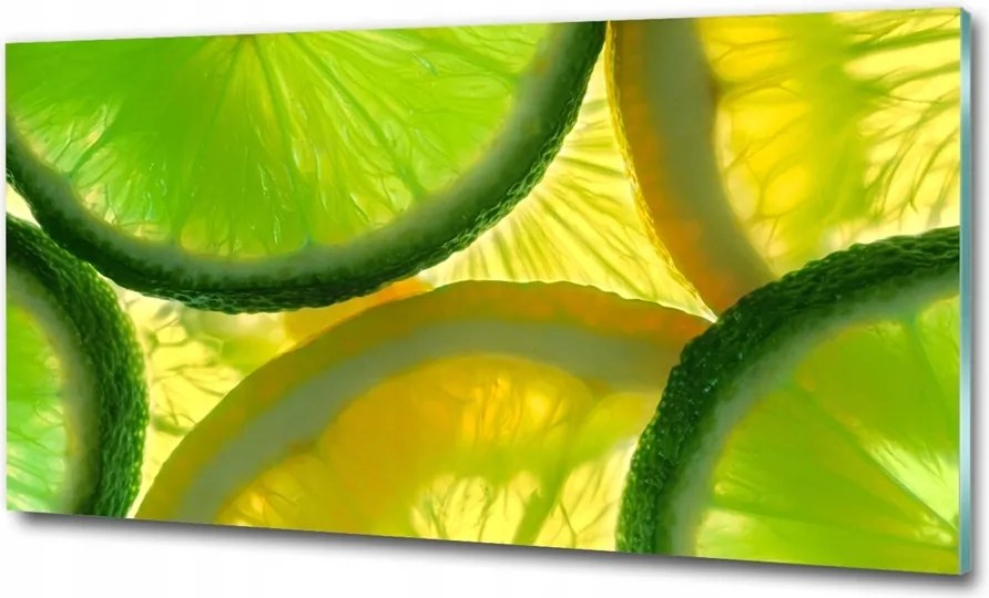 Fotó üvegkép Lime és citrom 100x50