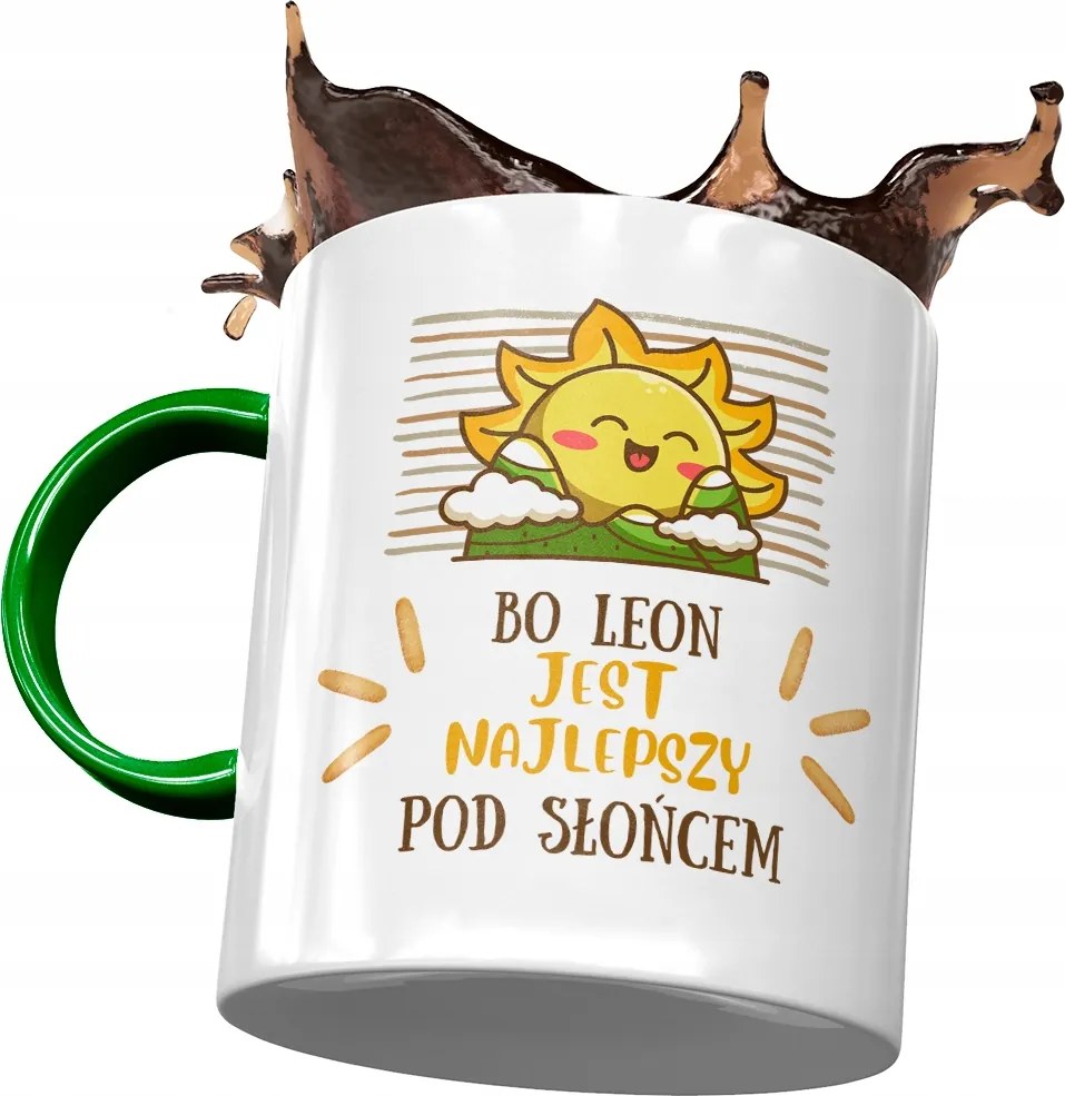 Zöld bögre Leon Barát Kolléga Ajándék Nyomtatott Fotóval