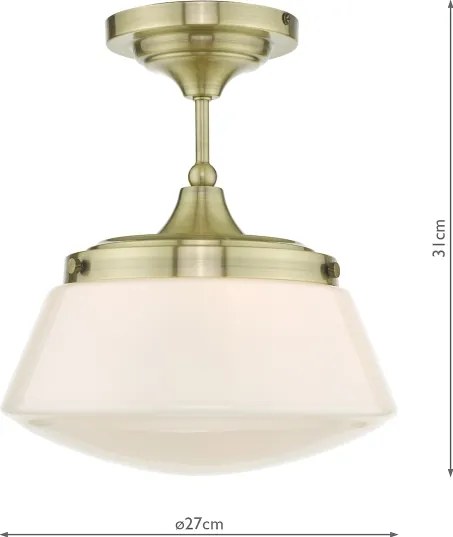 Där Lighting CAD0175 -Fürdőszobai felületre szerelhető csillár CADEN 1xE27/60W/230V IP44 sárgaréz