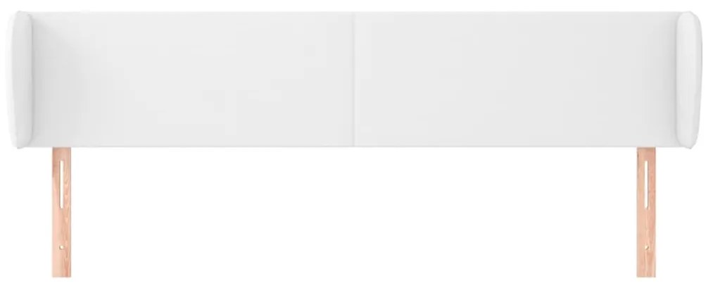 fehér műbőr szárnyas fejtámla 203x23x78/88 cm