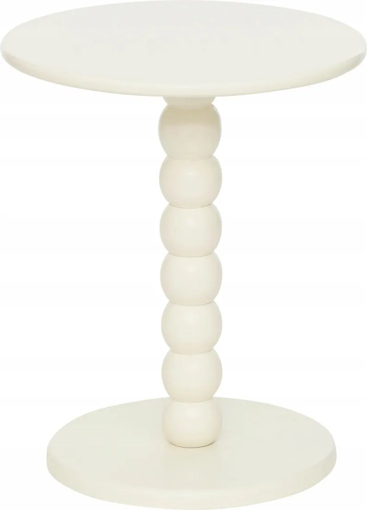 Dekorációs Dohányzóasztal Kerek Nappaliba Bézs Mdf Ø 38 x 46,5 cm