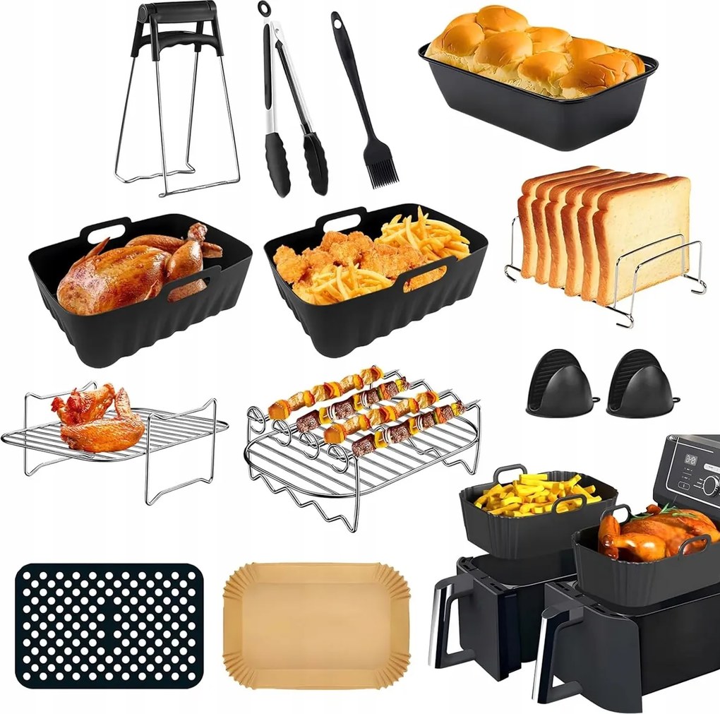 Olajsütő Tartozék Készlet Airfryer Ninja Foodi Max Dual 12 Részes