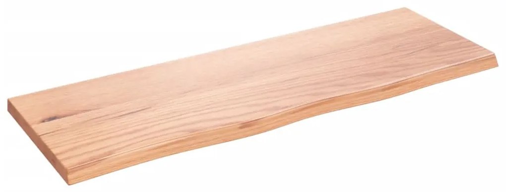világosbarna kezelt tömör tölgyfa fali polc 80x30x2 cm