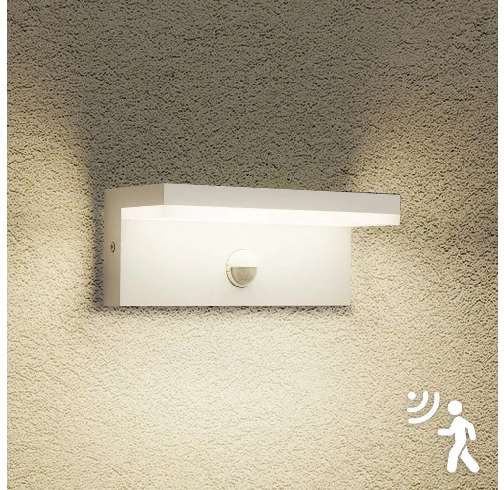 Brilagi -LED Kültéri fali lámpa érzékelővel TESSI LED/10W/230V fehér IP54