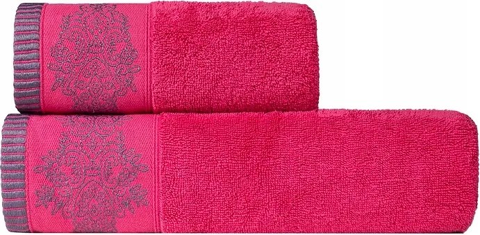 Törölköző Gracia vastag, bordó 50x90 rózsaszín