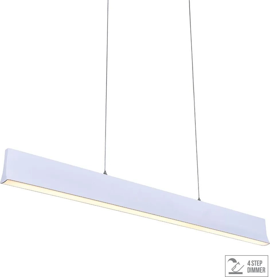 PREZENT 18414 OBLO Modern Led Függesztett Lámpa Matt Fehér LED IP20