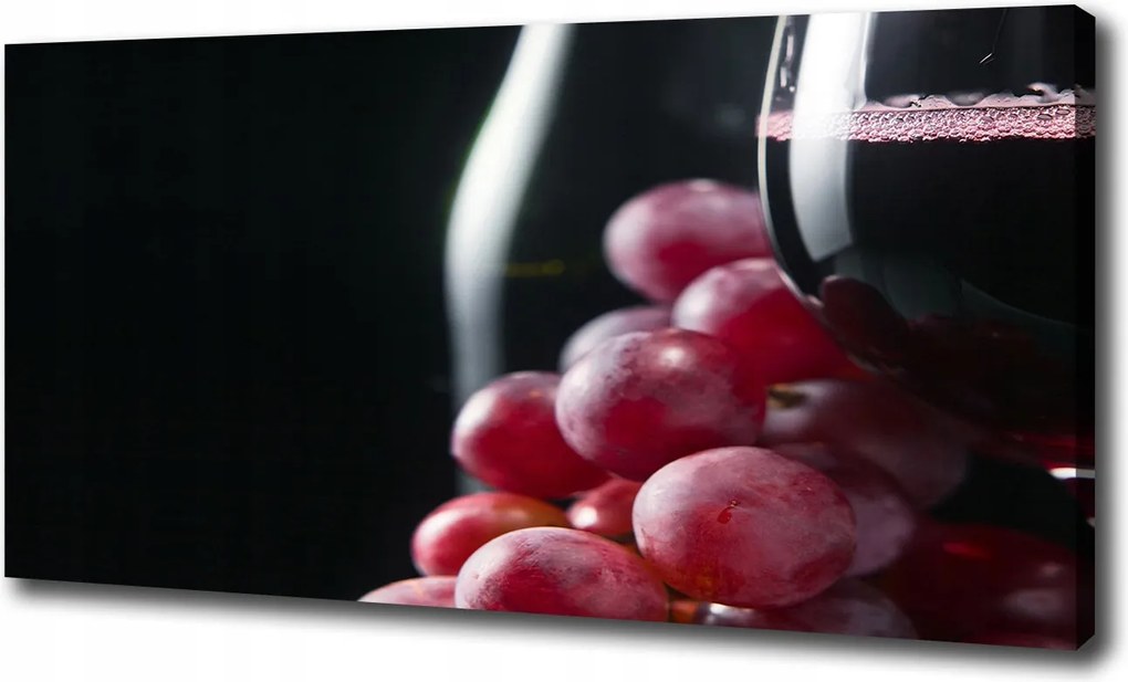 Vászonkép Szőlő és bor 100x70 cm