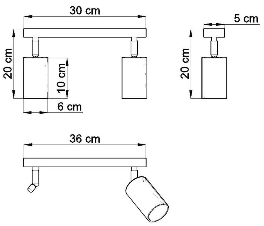 Ludwik fa mennyezeti lámpa - Sollux