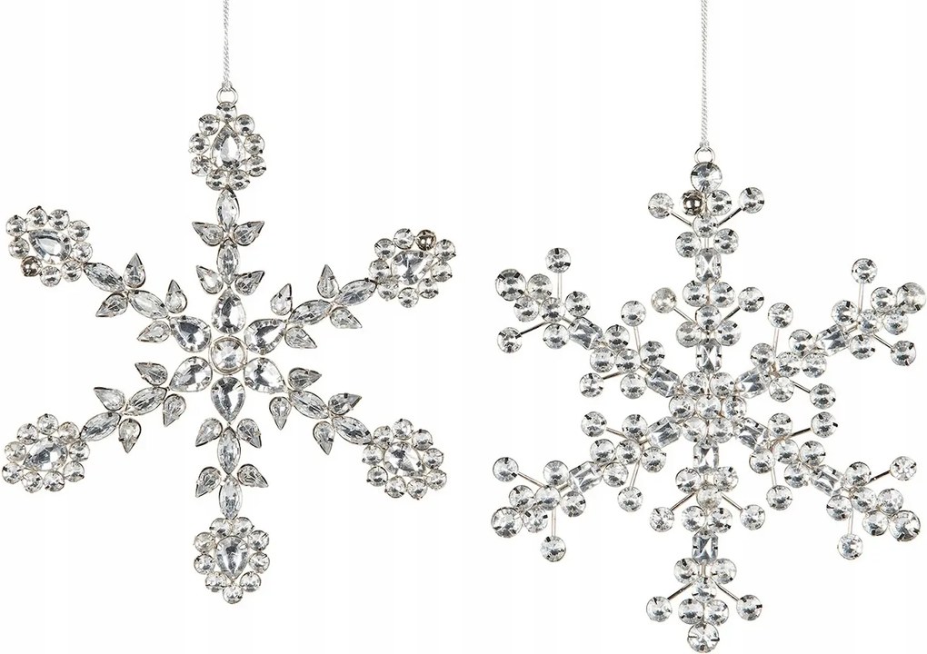 Bomba Hópehely Medál Karácsonyfa Nagy 20cm Karácsonyra