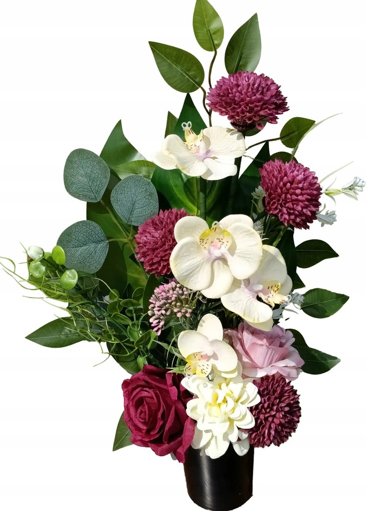 Prémium Csokor Váza Művirág Nád Sír Temető Orchidea