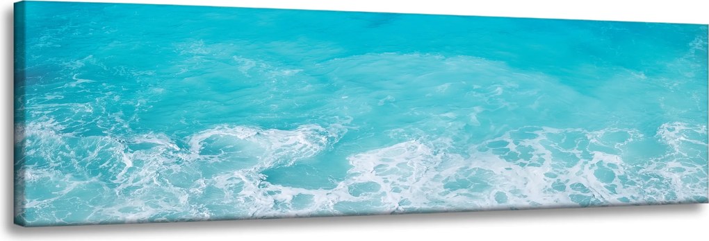 Vászonkép Hab a tengeren Hullámok Víz 120x40 cm Ideális ajándék