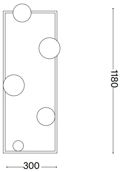 Ideal Lux - LED Állólámpa ANGOLO 5xG9/3W/230V fekete