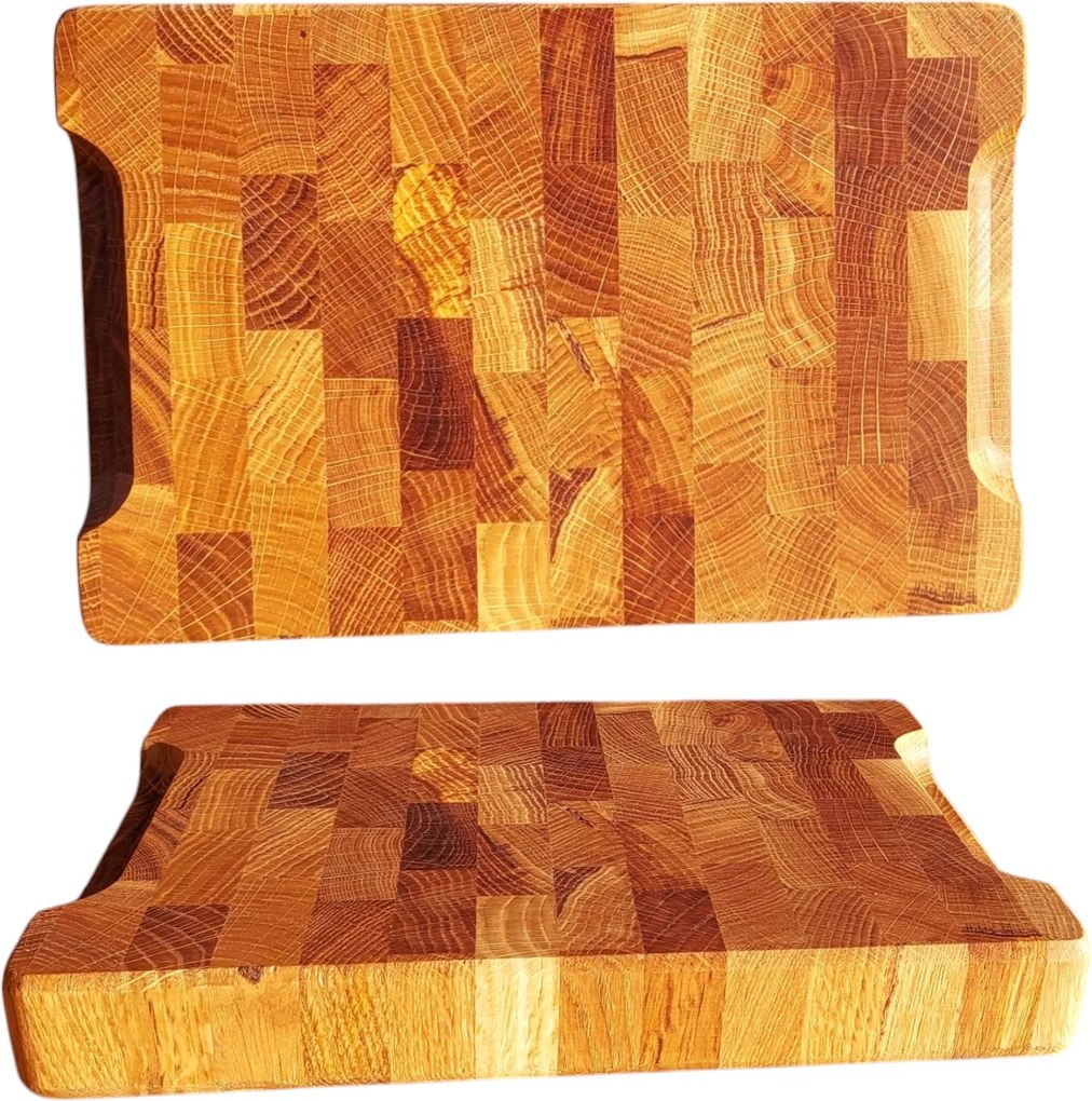 Fa vágódeszka tölgyfa tálca sajtok tálalásához 30x20x4