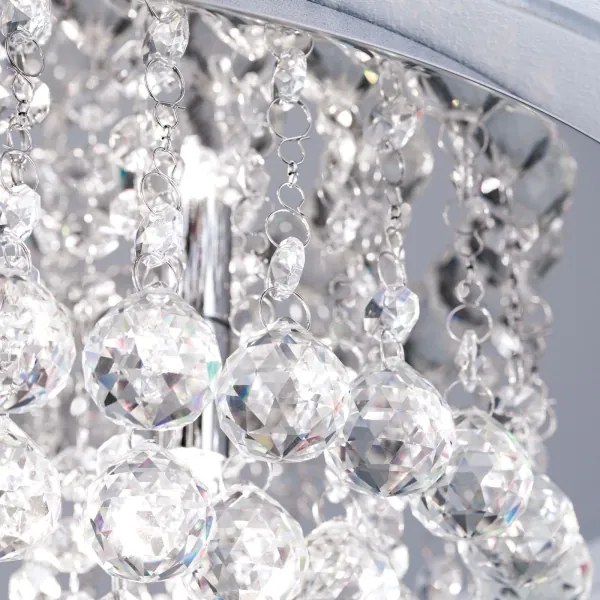 Orion DLU 2378/6/50-Kristály mennyezeti lámpa GLORIA 6xG9/40W/230V átm. 50 cm króm