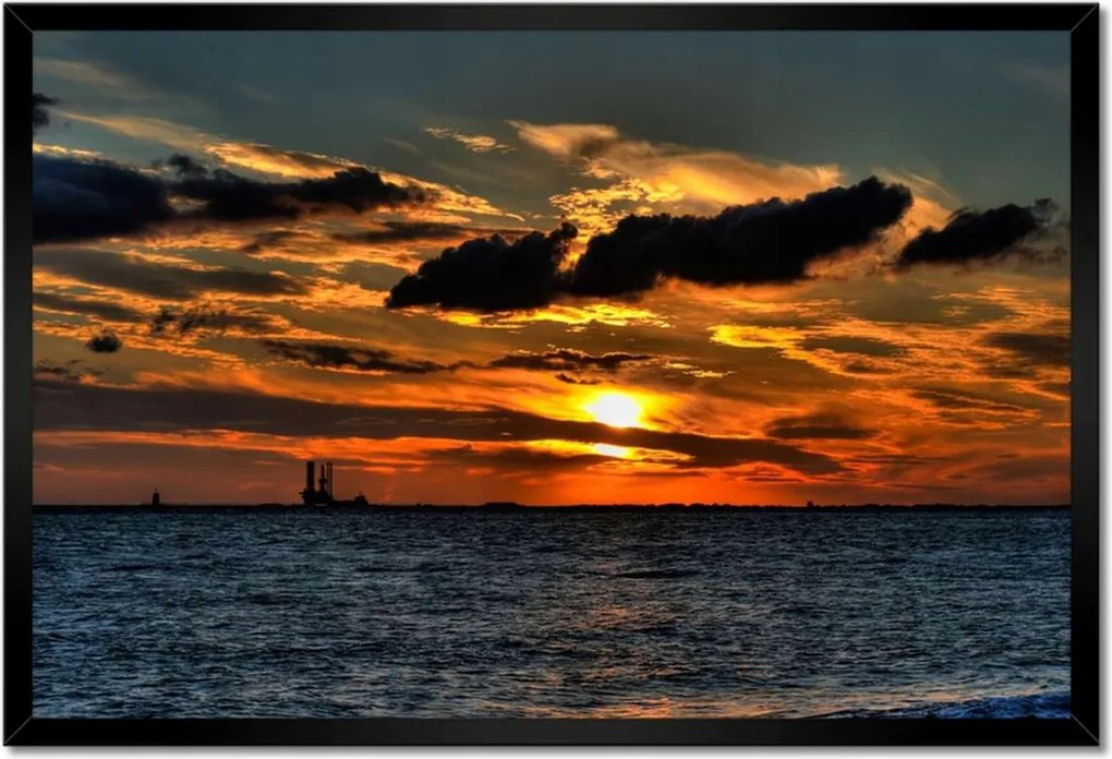 Poszterek keretben 60x40 Naplemente a tengerparton