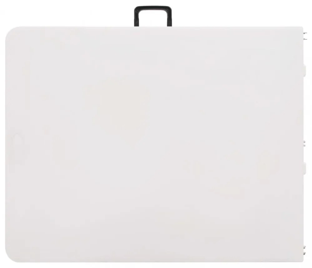 fehér HDPE összecsukható kerti asztal 180 x 72 x 72 cm