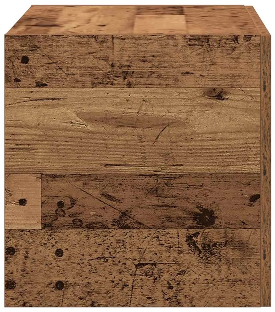 antik fa színű szerelt fa faliszekrény 80x39x40 cm