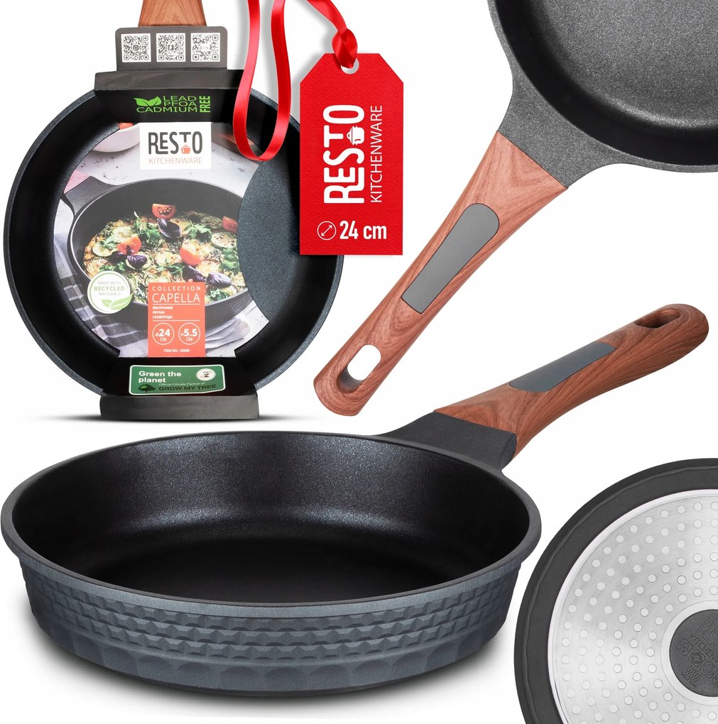Serpenyő Resto Capella 24CM Indukciós Alumínium Tapadásmentes Bevonat