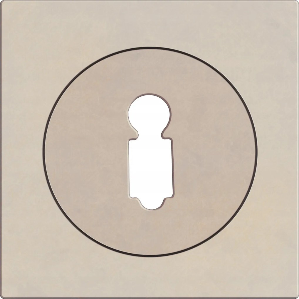 Quadro Bb Domino tábla Négyzet alakú rozetta kulcsos ajtóhoz nikkel