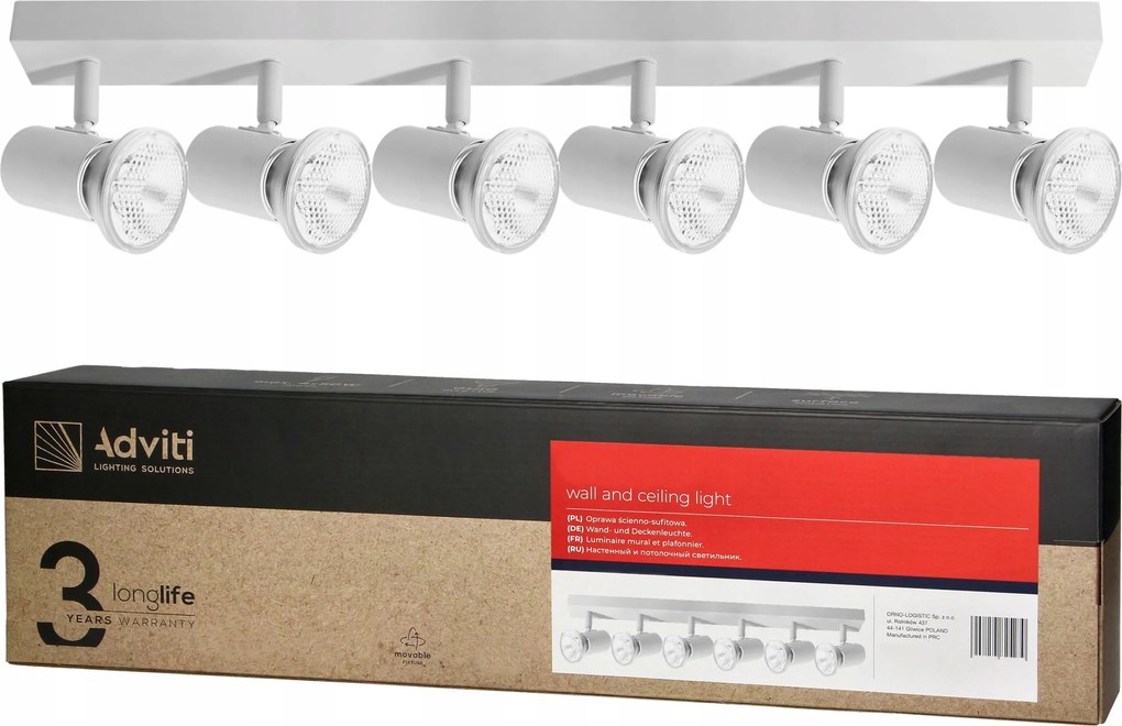 Led Mennyezeti Lámpa Sín Állítható Fali lámpa 6x E27