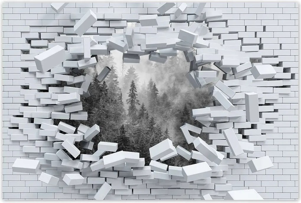 Poszterek 90x60 Tájkép Szürke Hegyek Köd